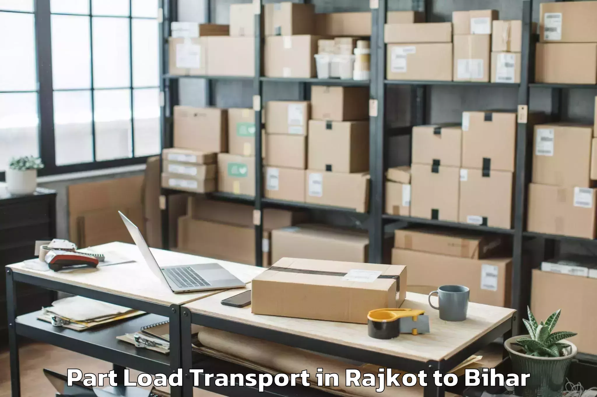 Hassle-Free Rajkot to Madhepur Part Load Transport